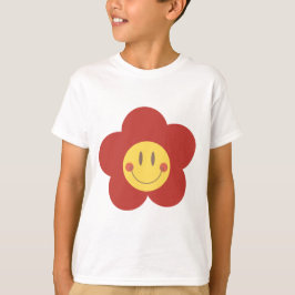 Söt Leende Blomma Retro Estetik Glad Ansikte Desi T Shirt