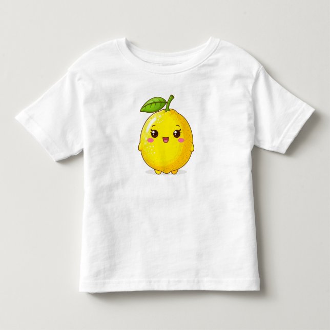 Söt Leende Citron Karaktär T Shirt (Framsida)
