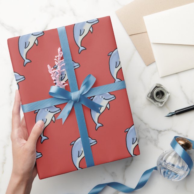 Söt Leende Delfin Presentpapper (Gifting)