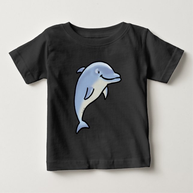 Söt Leende Delfin T Shirt (Framsida)
