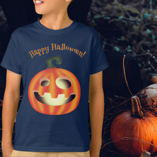 Söt leende Jack O Lantern Glad Halloween T Shirt