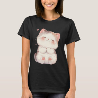 Söt Leende Katt T-Shirt