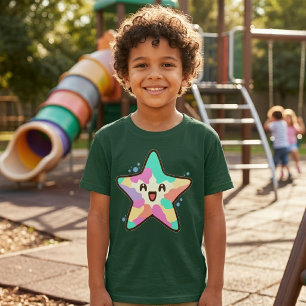 Söt leende Kawaii-baby sjöstjärna med bubblor T Shirt