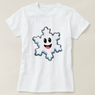 Söt leende snöflinga – God jul T Shirt