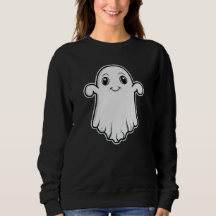 Söt leende spökillustration för tecknad film Hallo T Shirt