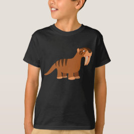 Söt Leende Tecknad Thylacosmilus Barn T-Shirt