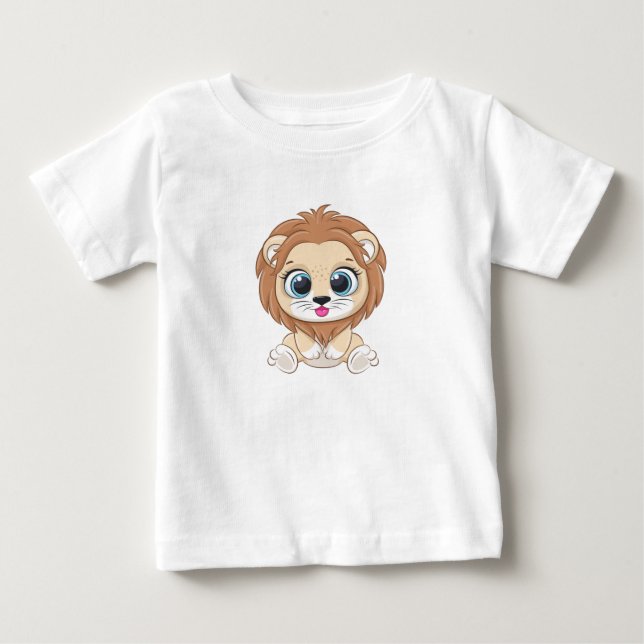 Söt Lejon Baby T-Shirt (Framsida)