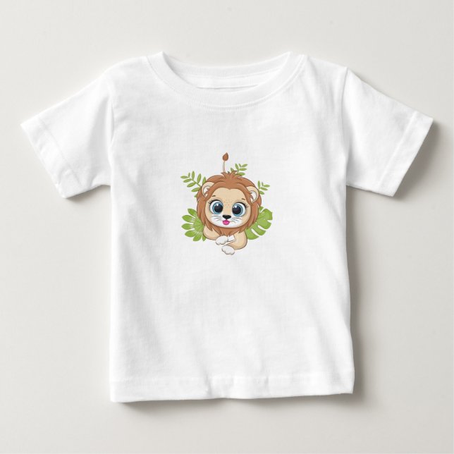 Söt Lejon Baby T-Shirt (Framsida)