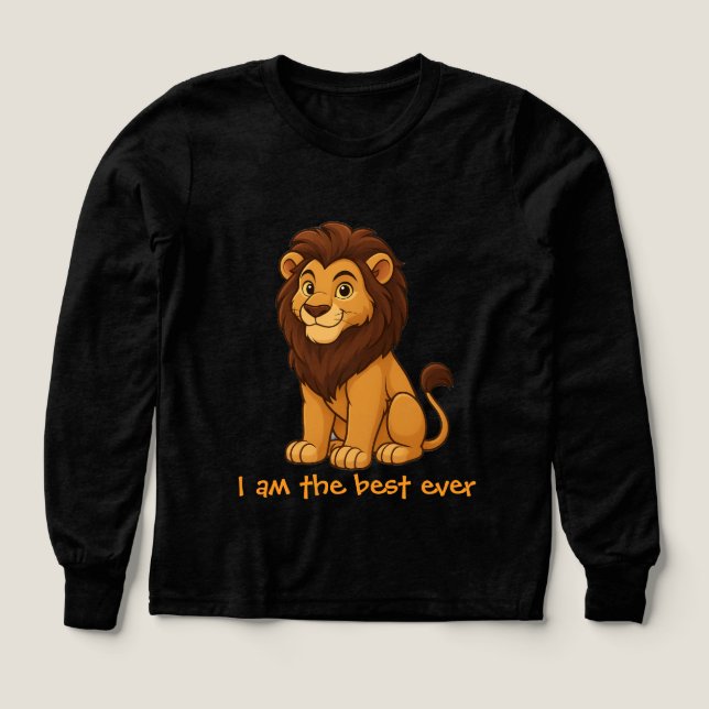 Söt lejonbarn-tröja "Jag är den bästa någonsin" T Shirt (Design framsida)