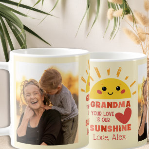 Söt Lekfull Gul Kärlek Mormor Kaffemugg