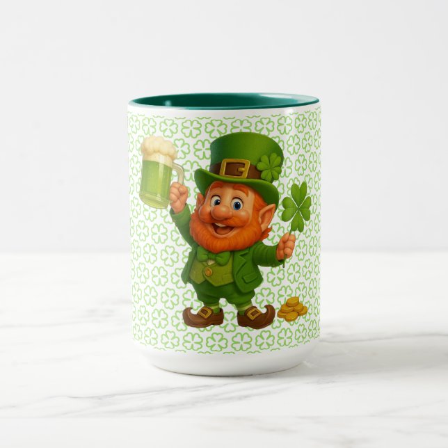 Söt/lekfull leprechaun Saint Patrick's Day  Mugg (Center)