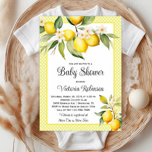 Söt Lemon Baby Shower Inbjudningar
