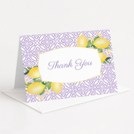 Söt Lemons Lilac Lila Baby Shower Photo Tack Kort