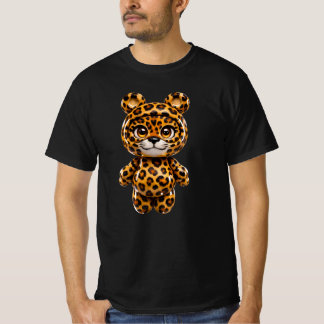 Söt leopard Kawaii Leksaksdjurdesign T Shirt