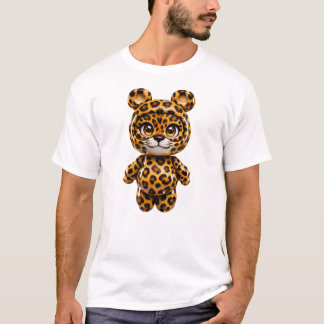 Söt Leopard Med Fläckar Rolig Safari Barntröja T Shirt