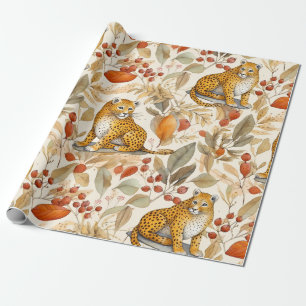 Söt Leopard Vild katt Nature Animal Fauna Presentpapper