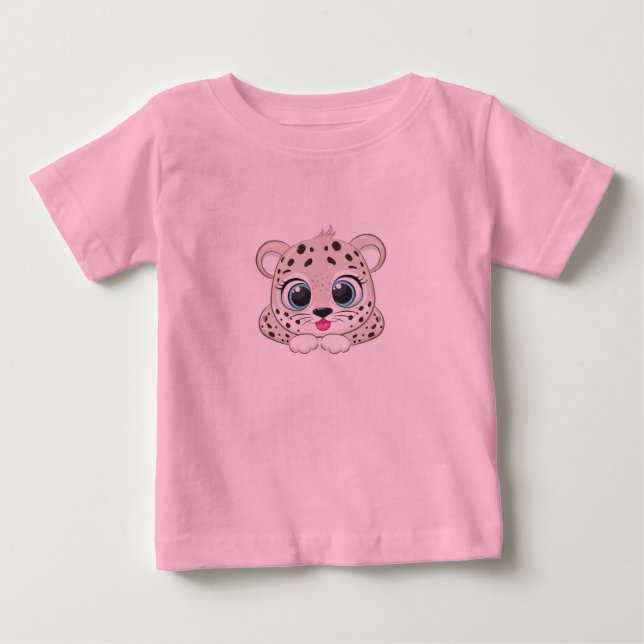Söt leopardbaby T-shirt (Framsida)