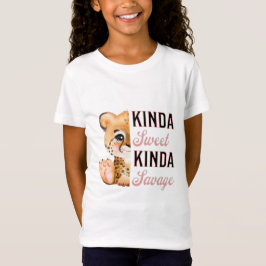 Söt leopardfamilj Matchande rolig flickig T Shirt