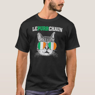 Söt Lepurrchaun Leprechaun Kattälskare Saint Patri T Shirt
