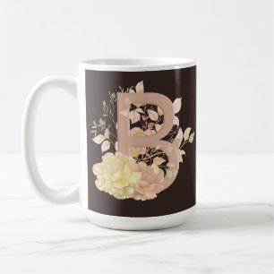 Söt Light Färg beige Pinkish Ro Brev B Kaffemugg