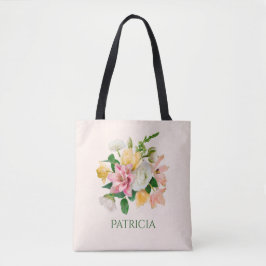 Söt LIght Peach Vår Blommigt Personlig Tygkasse