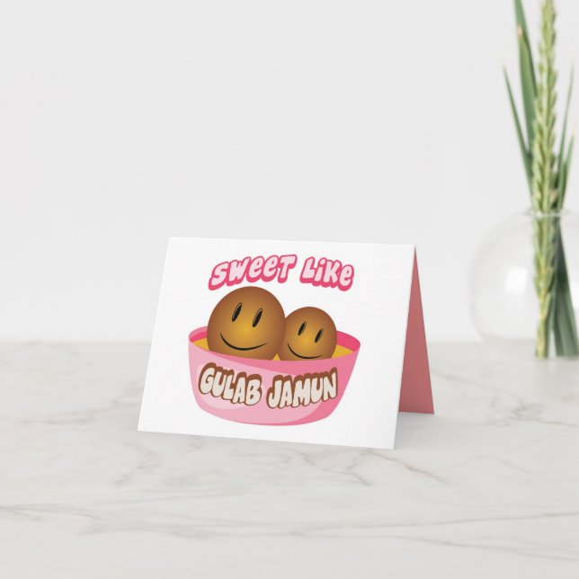 Söt lik Gulab Jamun födelsedaginbjudan Inbjudan (Framsida)