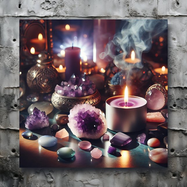 Söt Lila Amethyst Gems and Crystals Poster (Skapare uppladdad)