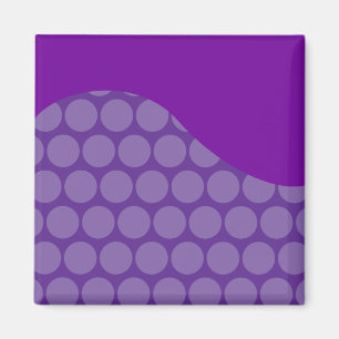 Söt Lila Big Polka dots Wave Mönster-gåvor Magnet