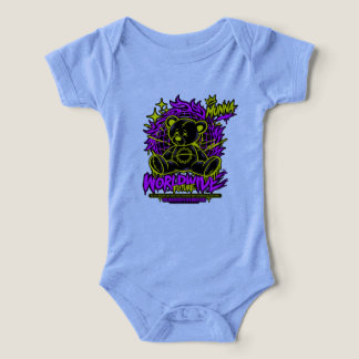 Söt Lila Blomma Baby Body – Bedårande Blommig T Shirt