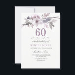 Söt Lila Blommigt 60:e Födelsedagsfesten Inbjudan<br><div class="desc">Söt Lila Flower 60 Födelsedagsfesters Inbjudan Girl-Perfekt-kort för din specialhändelse Matching-samling i Niche- och Nest-butiken. Konstruktion: https://www.etsy.com/shop/SmallHouseBigPony</div>
