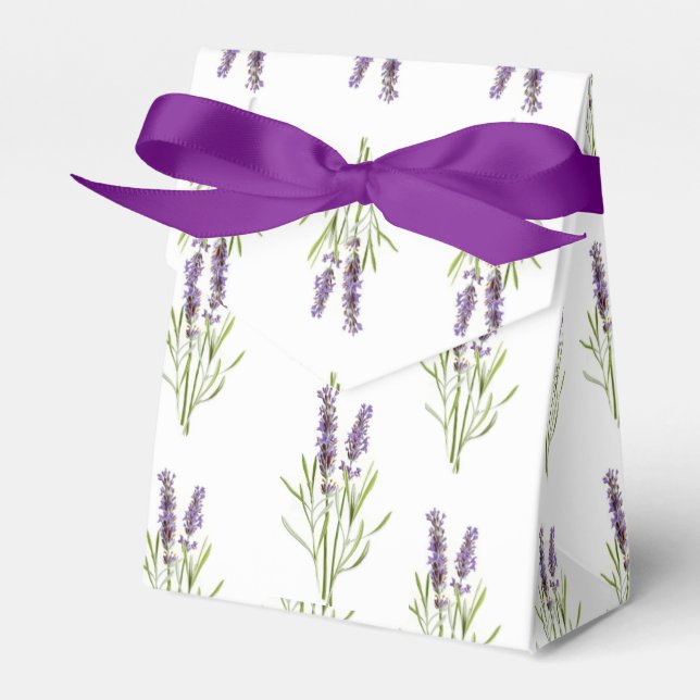 Söt Lila Blommigt Lavender Herb Garden Presentaskar (Framsidan Sidan)
