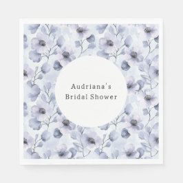 Söt Lila blommor födelsedag Pappersservett