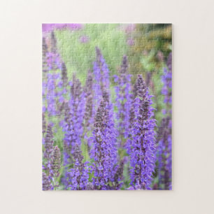Söt Lila blommor Garden Nature Photography Pussel