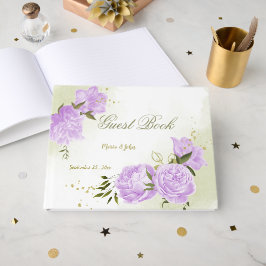 söt lila blommor grönt löv botaniskt gästböcker