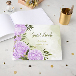 söt lila blommor grönt löv botaniskt gästböcker