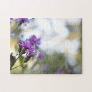 Söt Lila blommor Original Garden Photography Pussel
