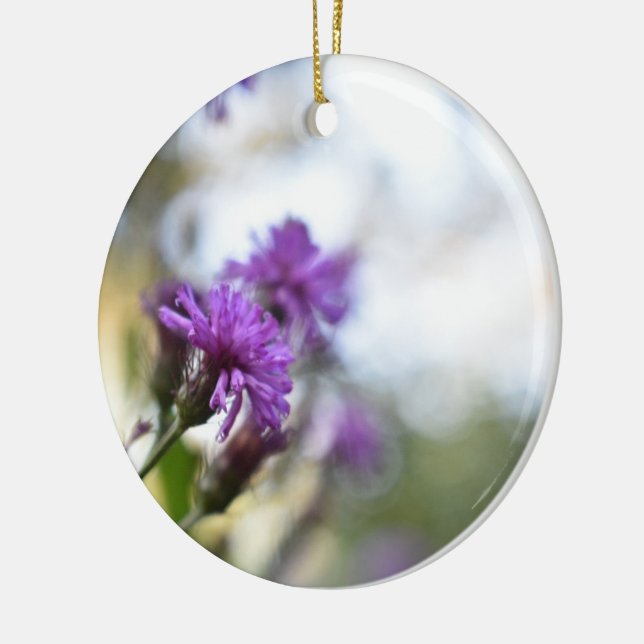 Söt Lila blommor Personlig Gardener Gift Julgransprydnad Keramik (Vänster)