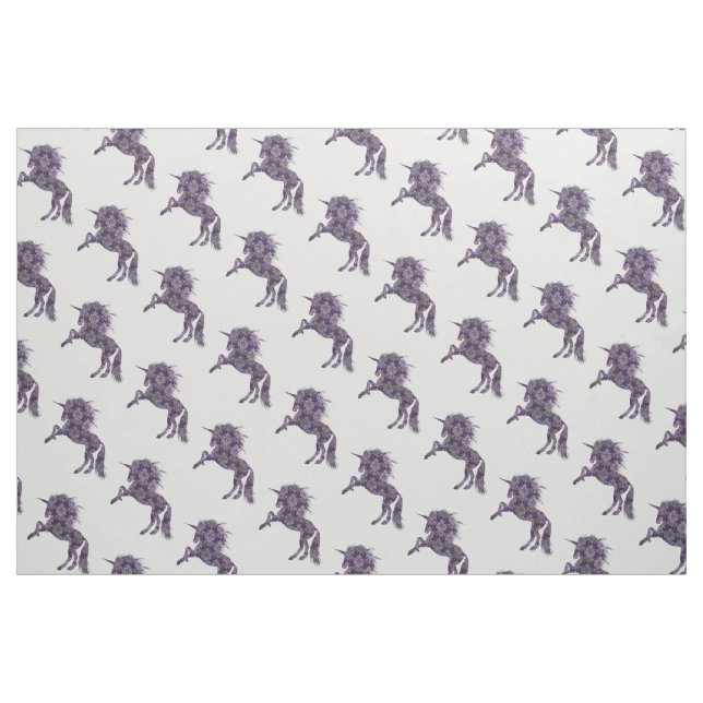 Söt Lila Boho Unicorn Tyg (Fat Quarter)