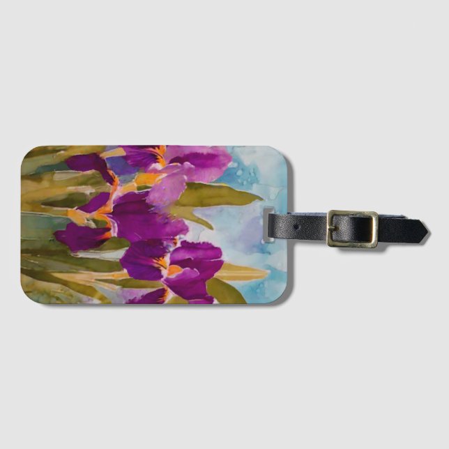 Söt lila, bra konst blommigt bagagebricka (Framsida horisontal)