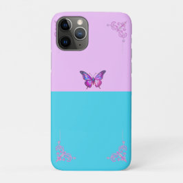 Söt Lila Butterfly Pastels iPhone 11 Pro Fodral