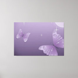 "SÖT LILA BUTTERFLY PRINT" Cheerful Girl's Canvastryck