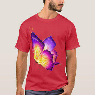 Söt Lila Butterfly T Shirt