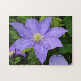 Söt Lila Clematis Blommar Pussel