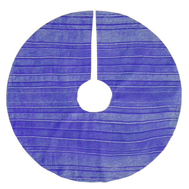 Söt Lila Distress Rand Mönster Julgransmatta Borstad Polyester (Framsidan)