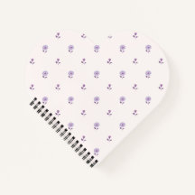 Söt Lila Ditsy Blossom Hjärtformad