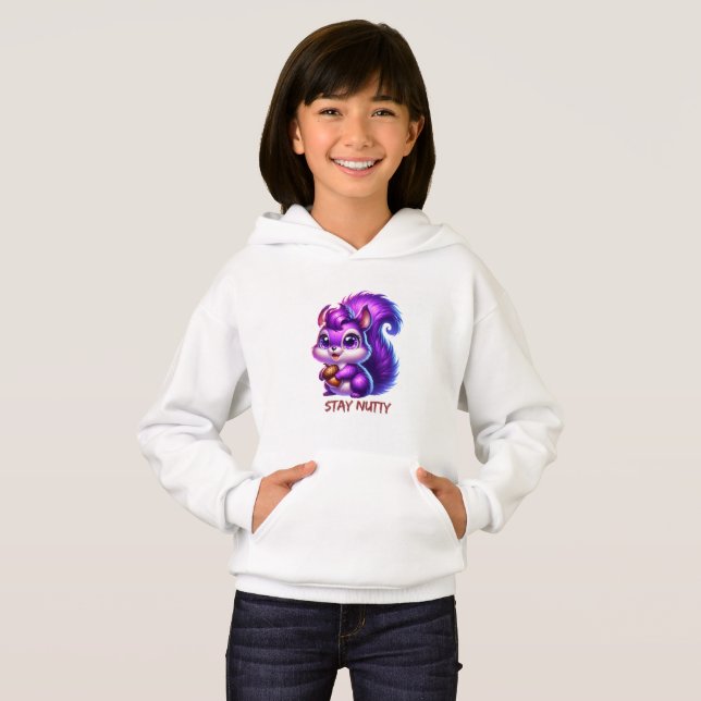 Söt Lila Ekorre  T Shirt (Hel framsida)
