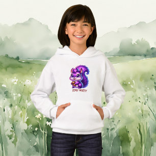 Söt Lila Ekorre T Shirt