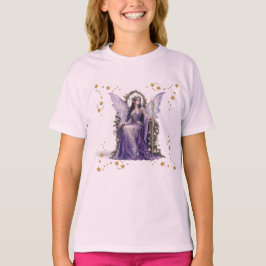 Söt lila fe-t-shirt . t shirt