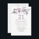 Söt Lila Flower 21:a födelsedag Party Inbjudan<br><div class="desc">Söt Lila Flower 21:a födelsedagen Party Girl Girl Perfekt card for your special event Matching Collection in Niche and Nest store. Konstruktion: https://www.etsy.com/shop/SmallHouseBigPony</div>