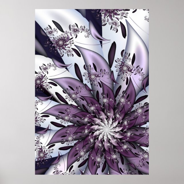 Söt Lila Flower Poster (Framsidan)